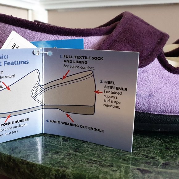 NIB Mirak Louise Comfort Slipper Purple Size 4 - Picture 2 of 9